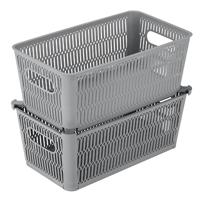 Simplify Slide 2 Stack It Small Storage Tote Baskets
