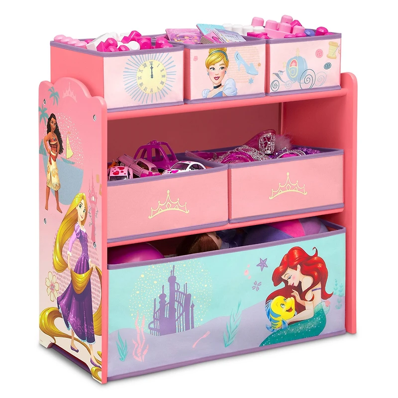 Disney® Princess Design & Store 6 Bin Toy Storage Organizer 