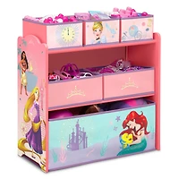 Disney® Princess Design & Store 6 Bin Toy Storage Organizer 