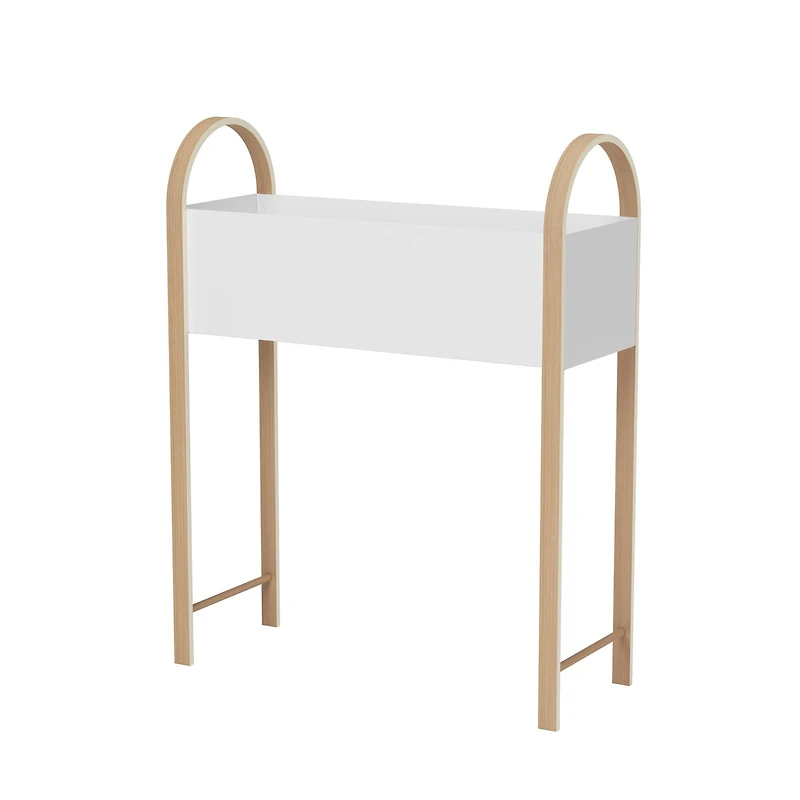 Umbra White & Natural Bellwood Elevated Garden Bed & Storage Box