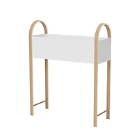 Umbra White & Natural Bellwood Elevated Garden Bed & Storage Box