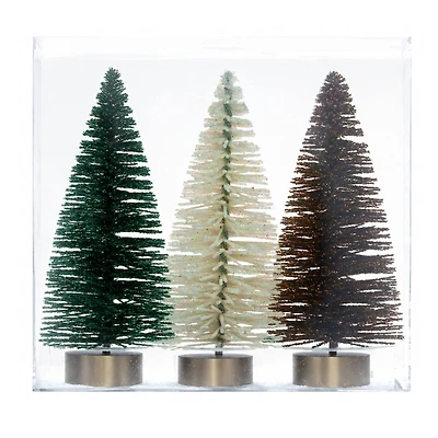 Mini Brown, White & Green Trees, 3ct. by Ashland®