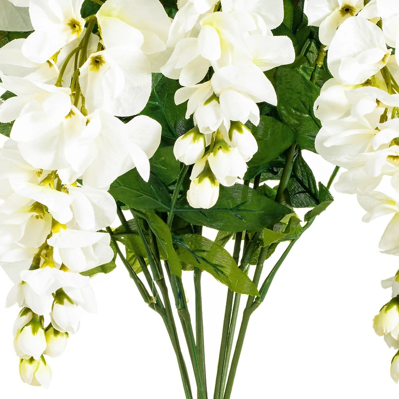 Artificial White Wisteria Bush
