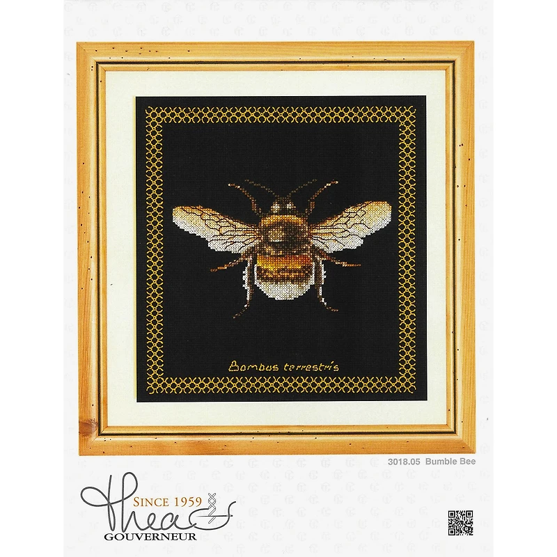 Thea Gouverneur Bumble Bee Cross Stitch Kit