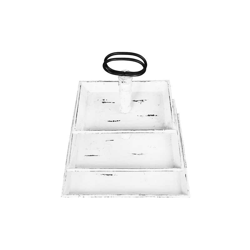 Hello Honey® 25" White Decorative 3 Tier Tray