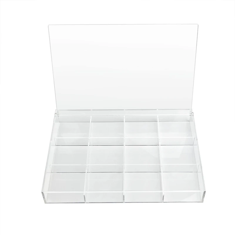 13.6" Clear -Compartment Divided Tray with Lid by Bead Landing