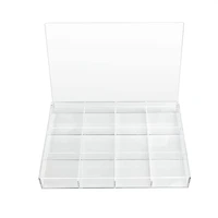 13.6" Clear -Compartment Divided Tray with Lid by Bead Landing