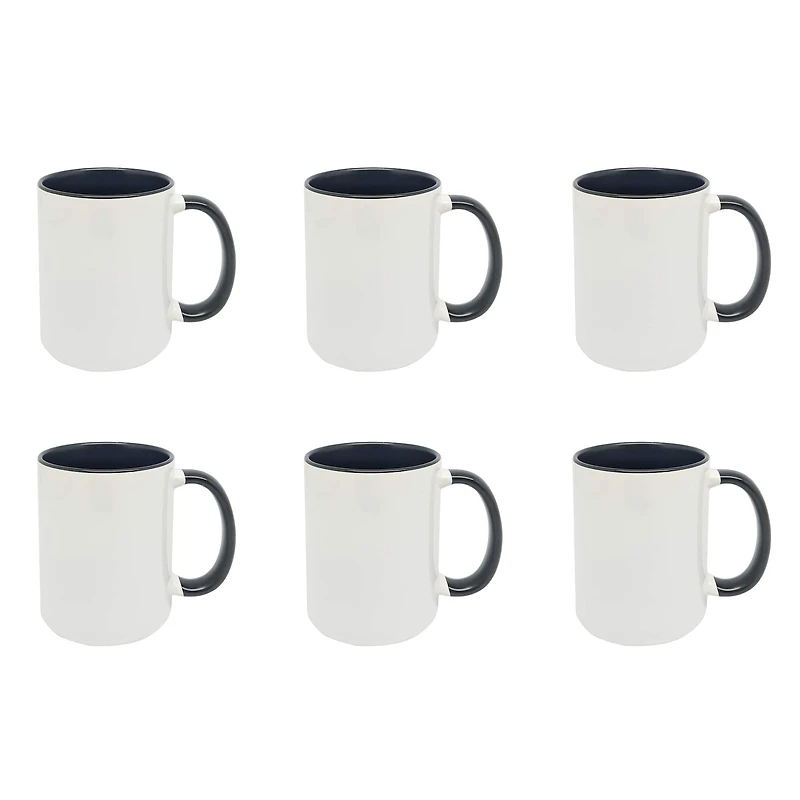 11.8oz. 2-Tone Ceramic Sublimation Mugs, 6ct. by Make Market®