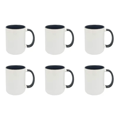 11.8oz. 2-Tone Ceramic Sublimation Mugs, 6ct. by Make Market®