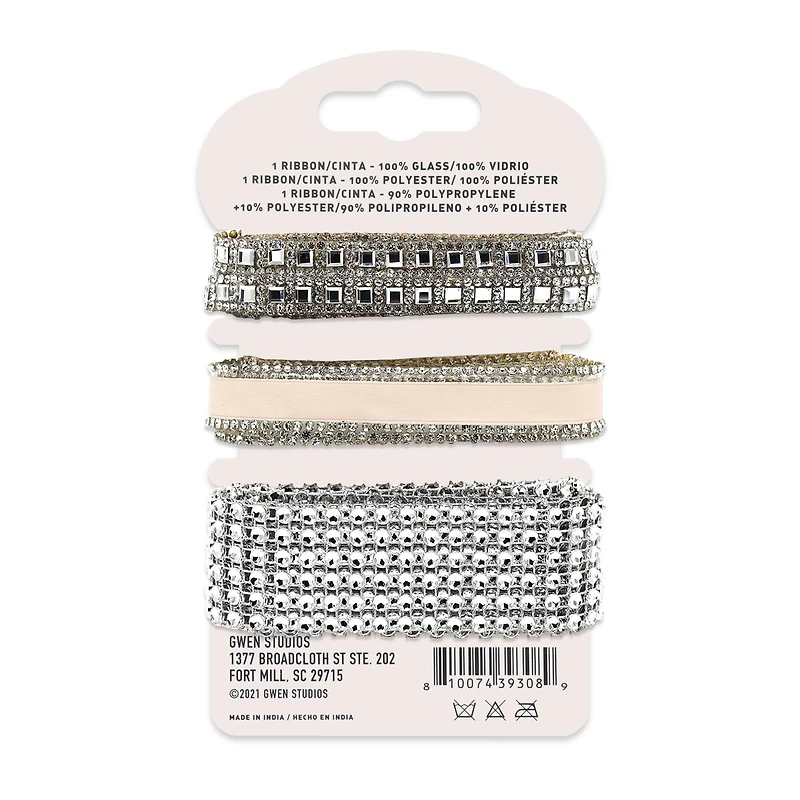 Gwen Studios 6yd. Satin & Rhinestone Trim Set