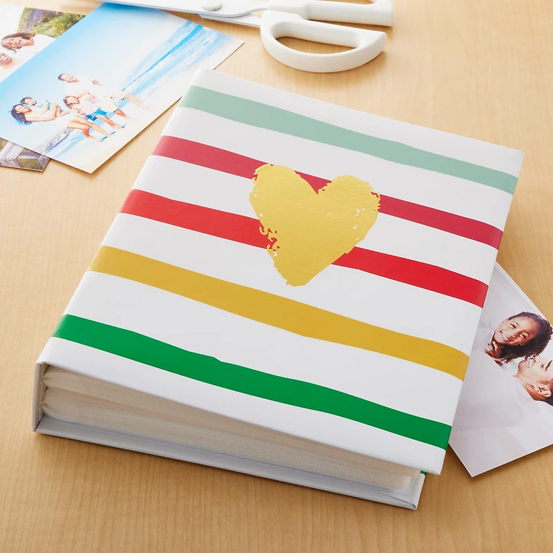 6 Pack: Striped Heart Mini Photo Album by Recollections®