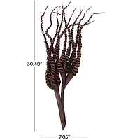 30" Dark Brown Dried Plant Palm Leaf Natural Foliage