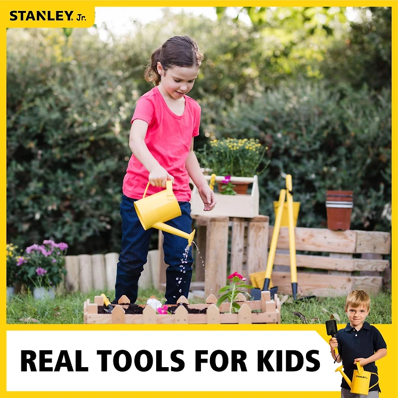 Red Toolbox Stanley Jr 4-Piece Garden Hand Tool Set With Gloves