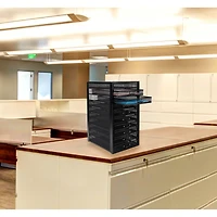 Mind Reader Black 10-Compartment Mesh Desk Organizer