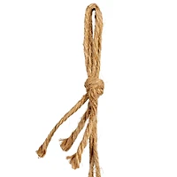 Hello Honey® 7.5" Ivory Hanging Stoneware Seashell Planter with Rope