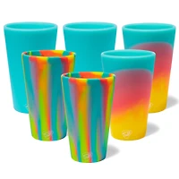 Silipint® 16oz. Mixed Pattern Silicone Pint Glasses, 6ct.