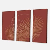 Designart - Sillhouette of African American Girl on Palm Leaves