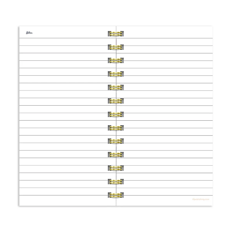 TF Publishing Pocket Pink Stripe Undated Weekly Spiral Planner