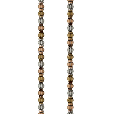 12 Pack:  Metal Carved Lantern Beads, 5mm by Bead Landing™