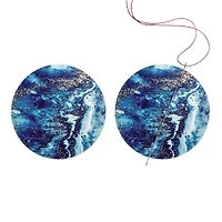 Wonderland Crafts Blue Marble Magnetic Double Sided Needle Holder