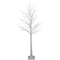 4ft. Pre-Lit White Birch Twig Artificial Christmas Tree, Warm White LED Lights
