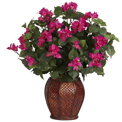 2ft. Pink Bougainvillea with Woven Vase