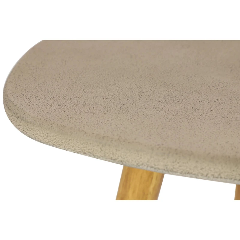 16" Gray Wood Modern Outdoor Accent Table