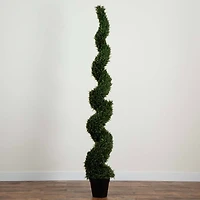 8ft. Potted Artificial Rosemary Spiral Topiary Tree