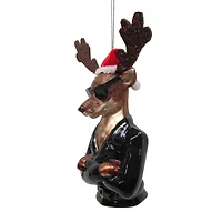 5" Cool Reindeer Glass Ornament by Ashland®