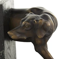 7" Black Greyhound Decorative Bookend Set