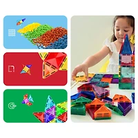 PicassoTiles® 40-Piece Travel Size Building Block Tile Set