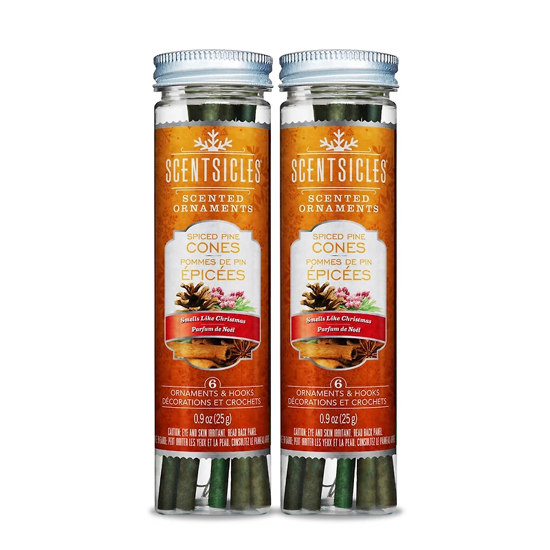 Scentsicles Spiced Pine Cones Scented Paper Stick Ornaments, 12ct.