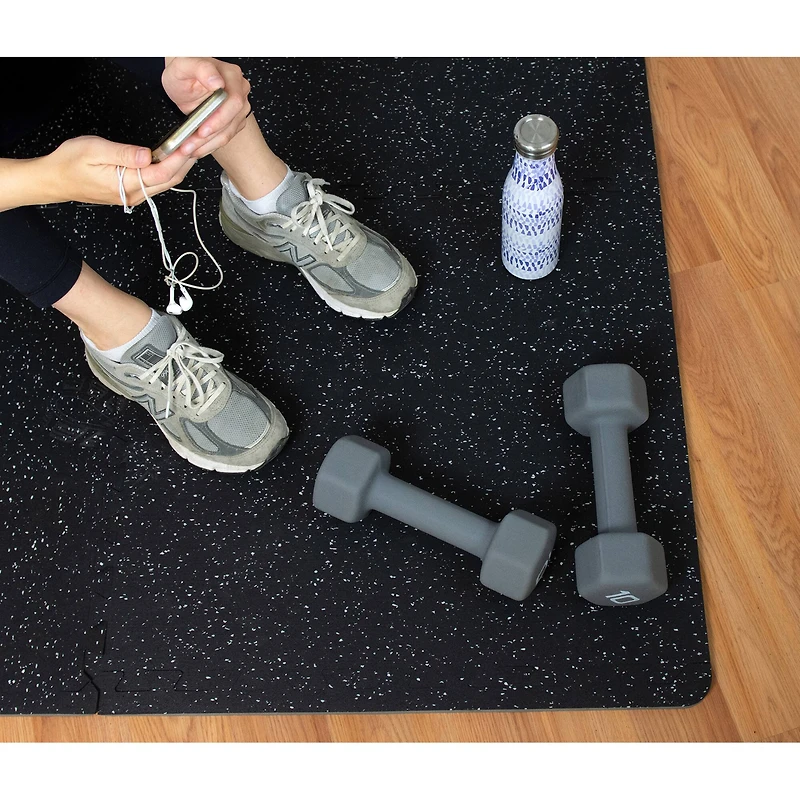 FloorPops Basalt Rubber Interlocking Tiles