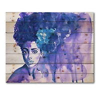 Designart - Glorious Blue Portrait of African American Woman