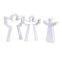 8" White Wood Angel Nesting Display Set