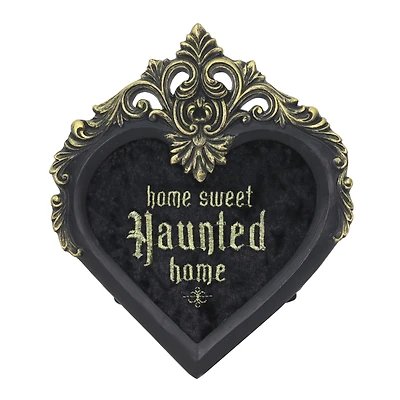 8.25" Black Home Sweet Haunted Home Framed Tabletop Sign by Ashland®