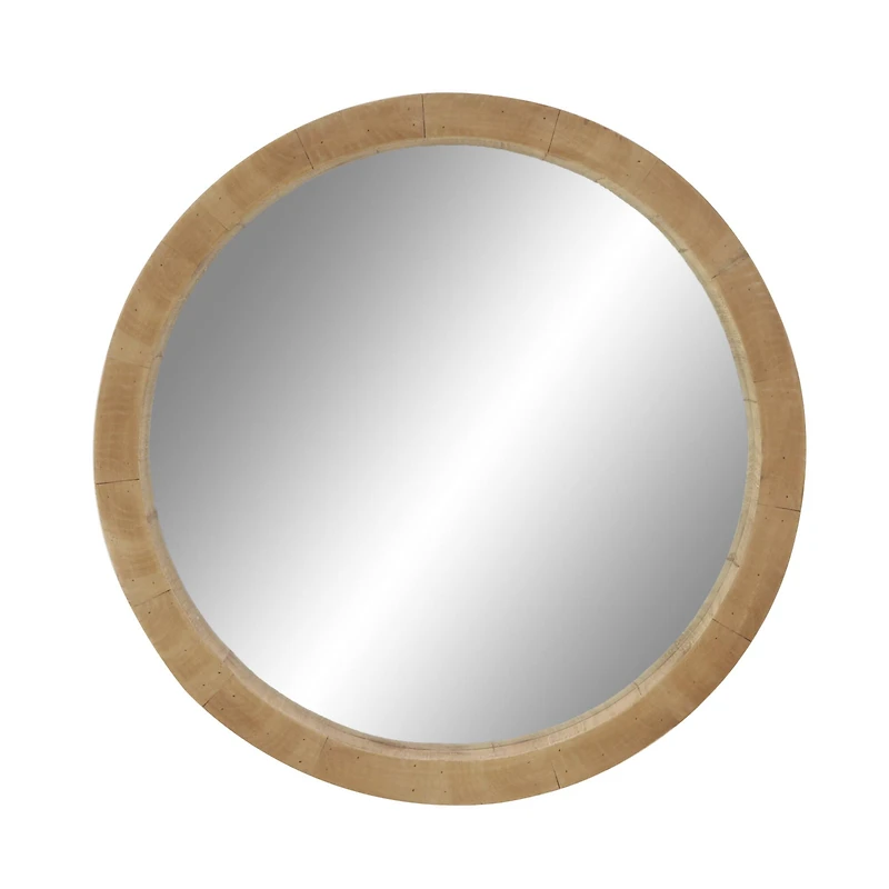 Brown Natural Framed Wall Mirror