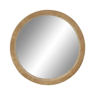 Brown Natural Framed Wall Mirror