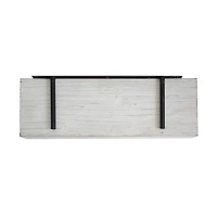 Small Whitewashed Wood Floating Wall Shelf