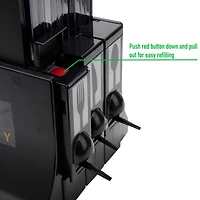 Mind Reader Black Refillable Utensil Dispenser