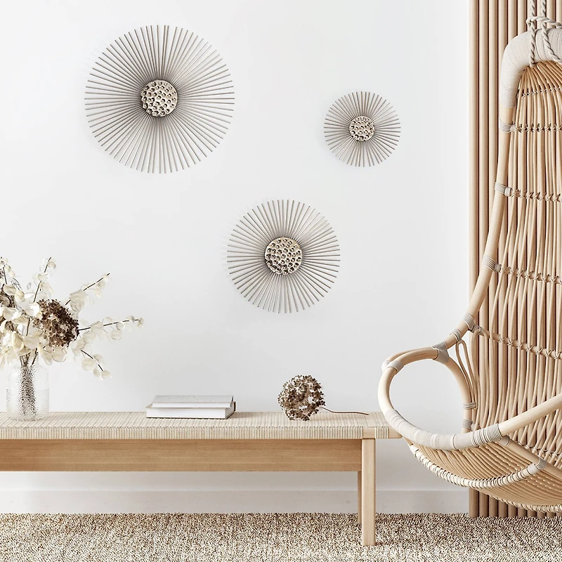 Habitat Decor Sunburst Metal Wall Art Set
