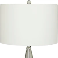 CosmoLiving by Cosmopolitan Clear Crystal Transparent Base Table Lamp with Drum Shade 15" x 15" x 29"