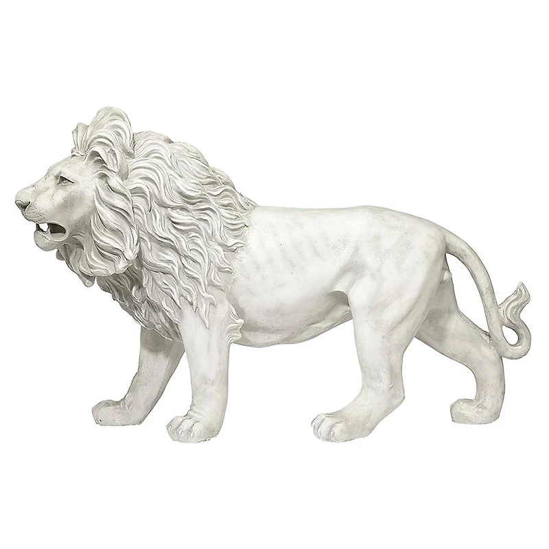 Design Toscano 25" Regal Lion Sentinel of Grisham Manor Statue with Right Foot Forward