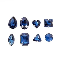 CousinDIY Silver Blue Zircon Glass Sew-On Rhinestones, 56ct.