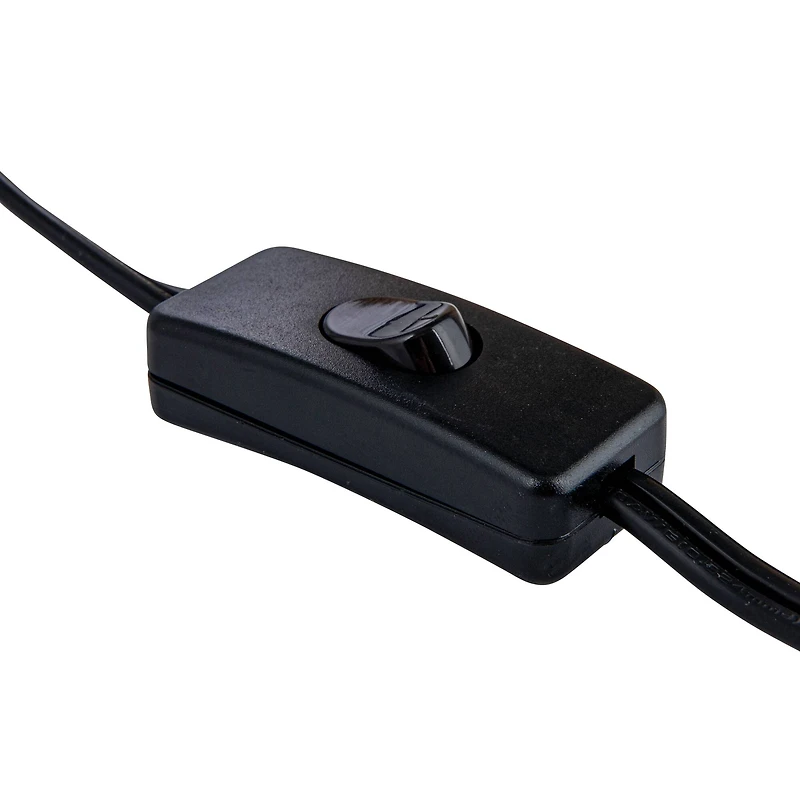 Hello Honey® 21.5" Natural and Black Boho Woven Cane Table Lamp with Linen Shade