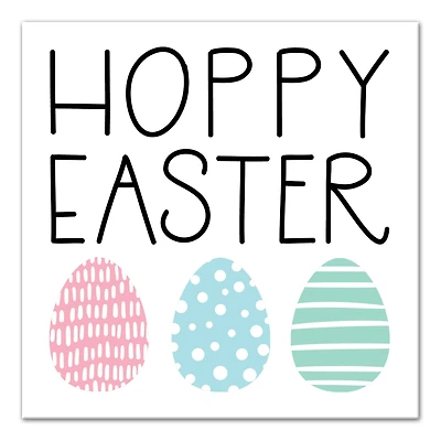 Hoppy Easter Eggs Canvas Wall Art