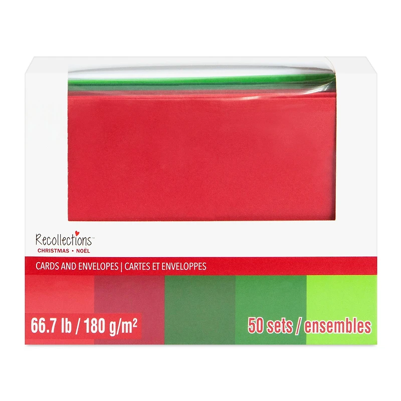 Reds & Greens Christmas Cards & Envelopes, 50ct. by Recollections™