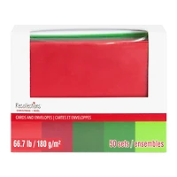 Reds & Greens Christmas Cards & Envelopes, 50ct. by Recollections™