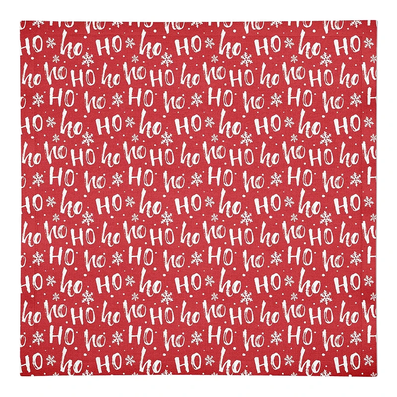 Ho Ho Ho Pattern Cotton Twill Napkin