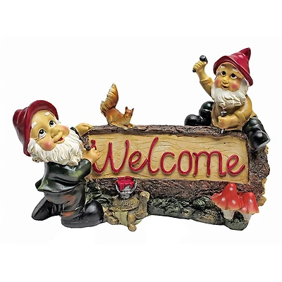 Design Toscano 11" Greetings from the Garden Gnomes Welcome Statue
